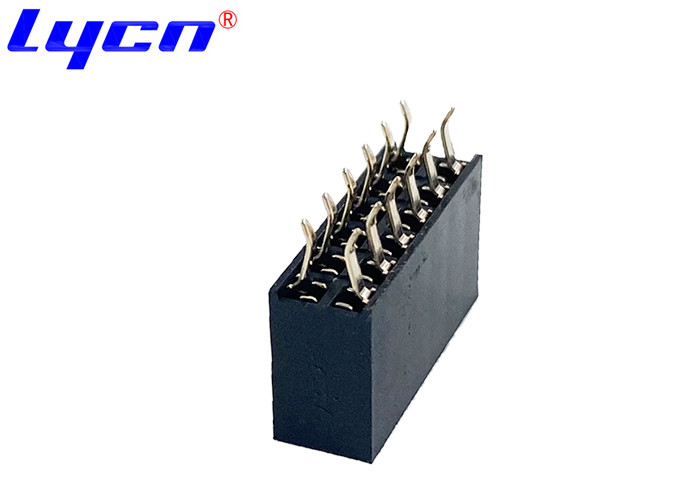 Frog Leg Type Terminal Female Header Connector 2.54mm Pitch Height 8.5mm