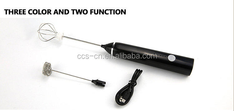 304 stainless steel usb rechargeable coffee milk frother stirrer coffee foam mixer milk foam mixer