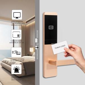 Quality TT Lock Smart Hotel Digital Door Lock Aluminium Alloy RFID Card Mechanical Key Access wholesale