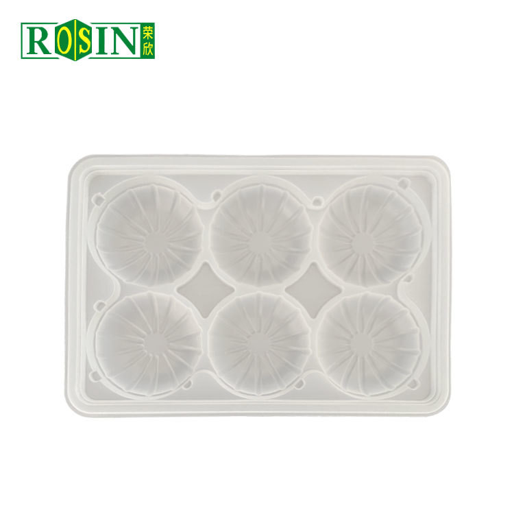 Customized 6 Grid Frozen Food Tray PP Plastic Food Container For Dumplings And Buns