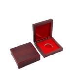 ROHS Commemorative Coin Boxes 100*100*30mm MDF Leatherette Paper Coin Collection