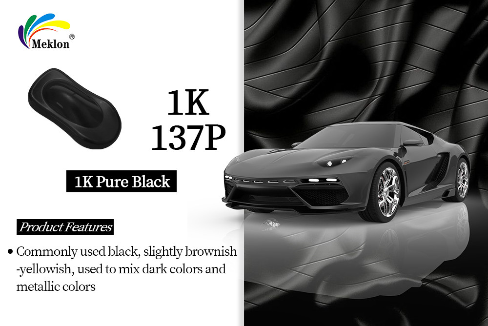 Advanced Color Mixing System: 1K Pure Black Gloss Acrylic Solid Colours Car Paint