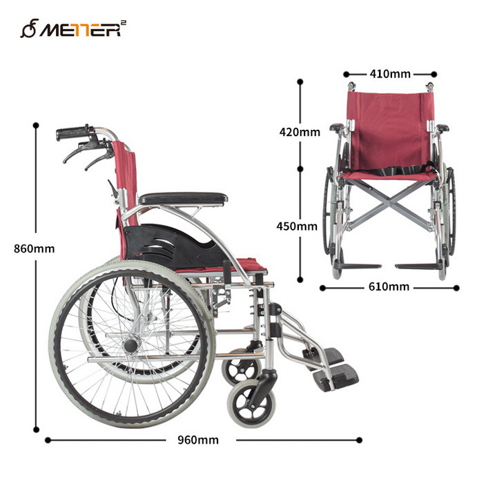 CE Portable Lightweight Manual Wheelchair For Travel