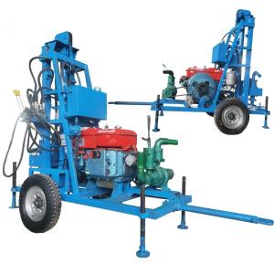 Quality Two Wheels Portable Water Well Drilling Equipment 22HP Power 150m Drilling Depth wholesale