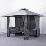 Outdoor Waterproof Aluminum Pavilion Canopy Pergola Patio Sunroom Hardtop Garden