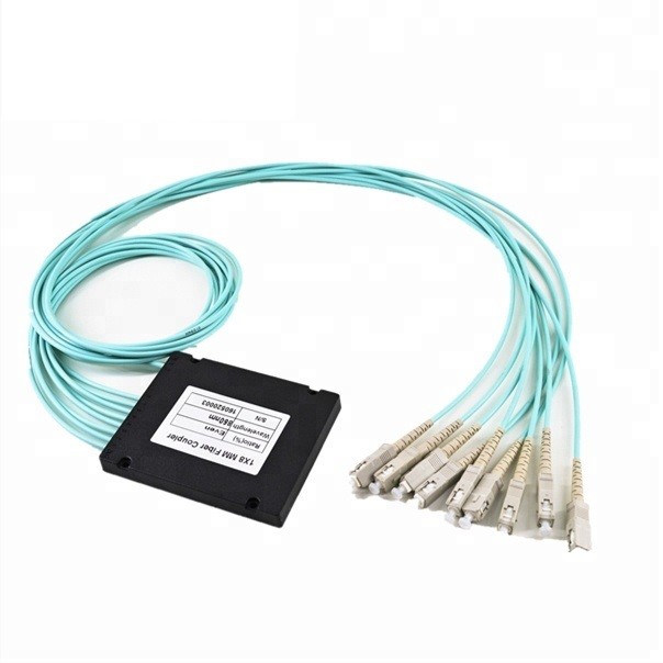 Multi Model Fiber Optic Splitter 1*4 FBT Coupler LC/UPC OM3 Connectors With ABS Box