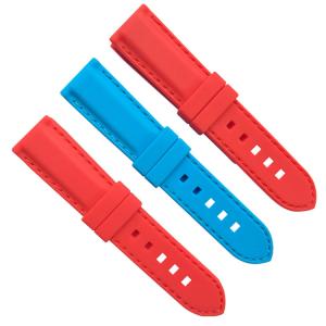 Quality 22mm Stitch Watch Band , Silicone Watch Bracelet With Quick Release wholesale