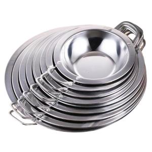 Quality Food Grade 18-32cm Stainless Steel Pan Flat Bottom wholesale