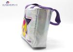 Embossed Leather Cosmetic Bag Lady Fashion Toiletry Bag Silver Flashing