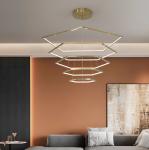 Nordic Living room Bedroom Gold Circle Vesanto Chandelier(WH-MI-179）