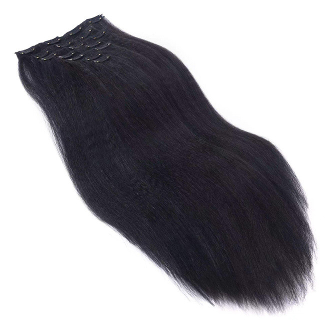 Kinky Curly Drawstring Clip In Afro Weave Hair Extensions African American OEM