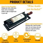 Metal Wall Red Wine Rack Hooks Bracket Hanging Wine Bottle Wall Holder for