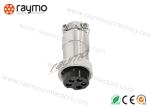Nickle Plated Threaded Electrical Connector PA66 Insulator Long Life Cycle Wire