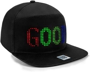 China 100% Cotton Bluetooth LED Hat APP Controlled DIY Display Signs on sale