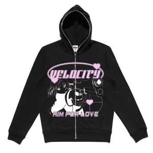 Quality OEM Custom Oversized High Quality 100% Cotton Full Face Zip up Hoodie Heavyweight Screen Printing Logo Custom Full Zip Hoodie wholesale