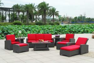 Quality 9pcs rattan garden set with lounge wholesale