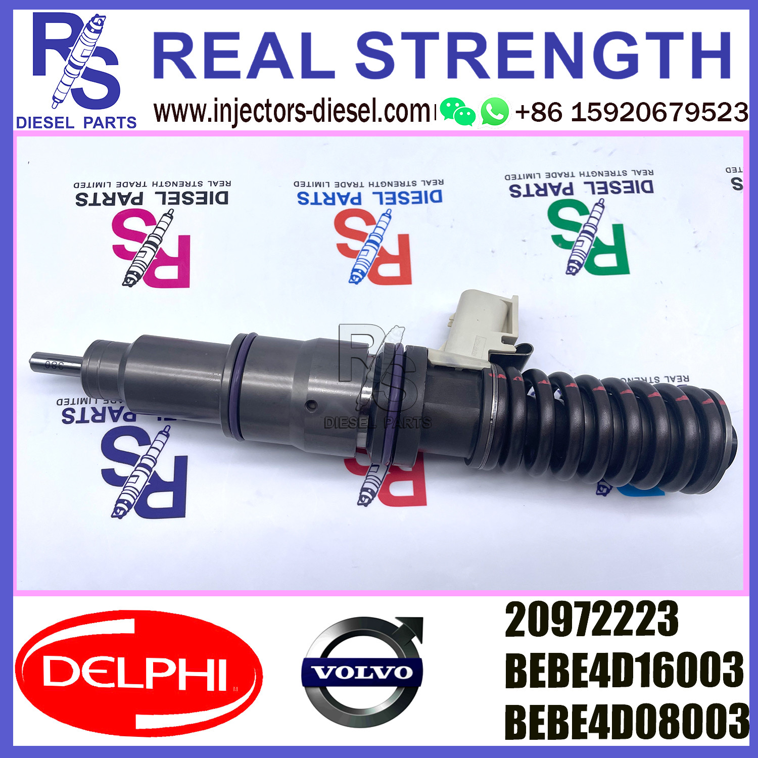 DELPHI 4pin 20972223 Diesel pump Injector V-O-L-V 20972223 BEBE4D16003 BEBE4D08003 E3.18 for V-O-L-V MD13 EURO 4 LOW POWER