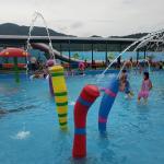 Fiberglass Apple Water Park Buckets House For Children Water Park