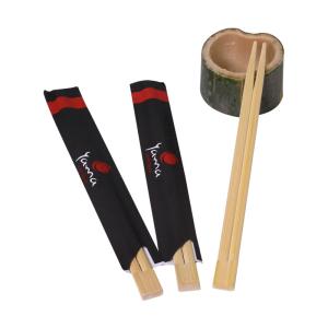 Quality Personalized Organic Disposable Bamboo Chopsticks Food Grade Paper Wrapped wholesale