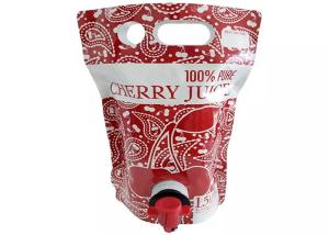 Quality Large Capacity Stand Up Fresh Juice Spout Pouch With Butterfly Tap / Spigot wholesale
