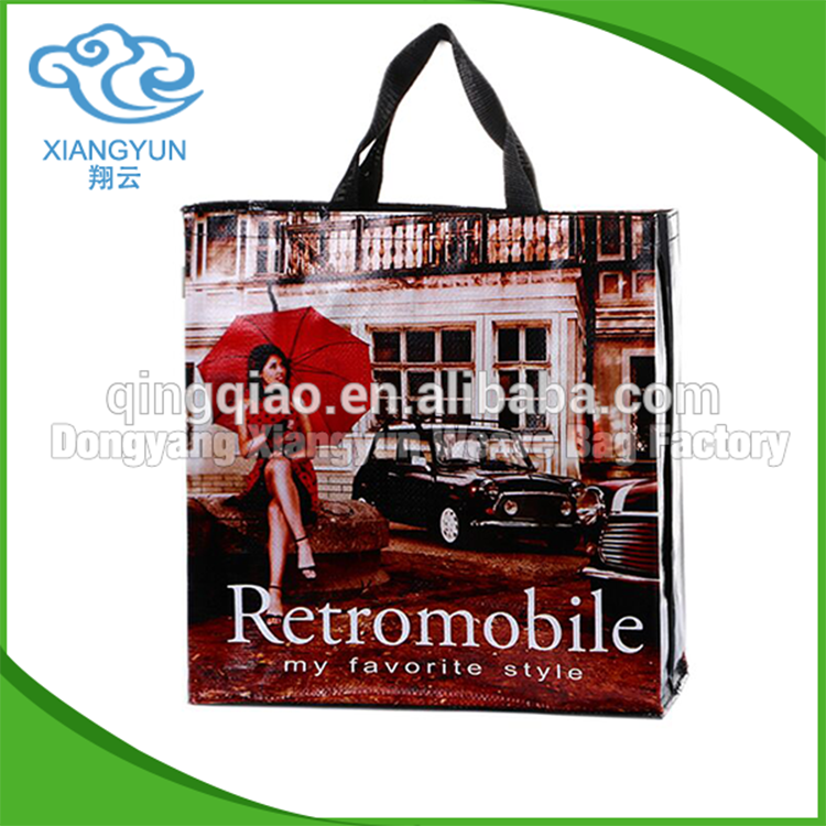 Flower Design PP Shopping Bag Environmental Protection Polypropylene Reusable Grocery Bag