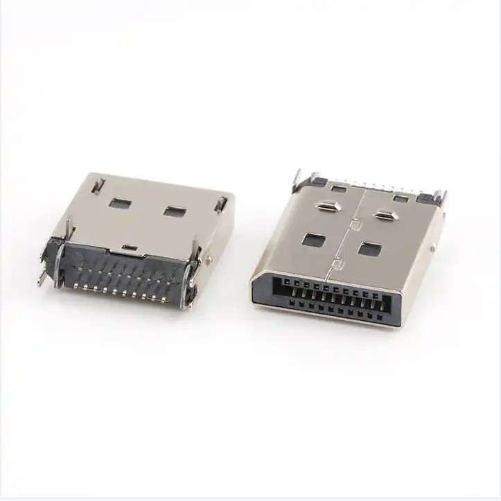Gold Plated Displayport DP Male Connector for 1.6MM PCB DP 20Pin Male Connector