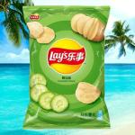 Lay's cucumber Flavor Chips - 70 g Packs, 22 -Count Wholesale Case- Asian Snack