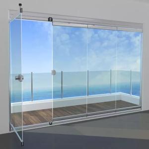 Quality Office Frameless Aluminium Sliding Partition Door Wall Custom Glass Bi Folding Door wholesale