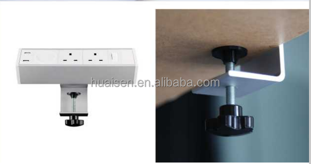 Removable Table Mount Power Strip USB Socket Desk Clamp Power Strip Usb C