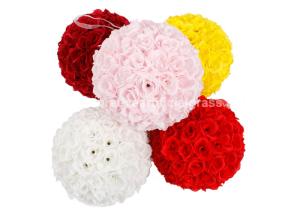 Quality 10 Inch Rose Hydrangea Artificial Hanging Ball Flowers OEM ODM wholesale