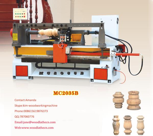 Cheap MC2035B Semi-automatic big diameter back knife wood lathe machine for sale