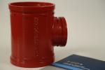 High Temperature Resistance Grooved Reducing Tee With Grooved End Connection