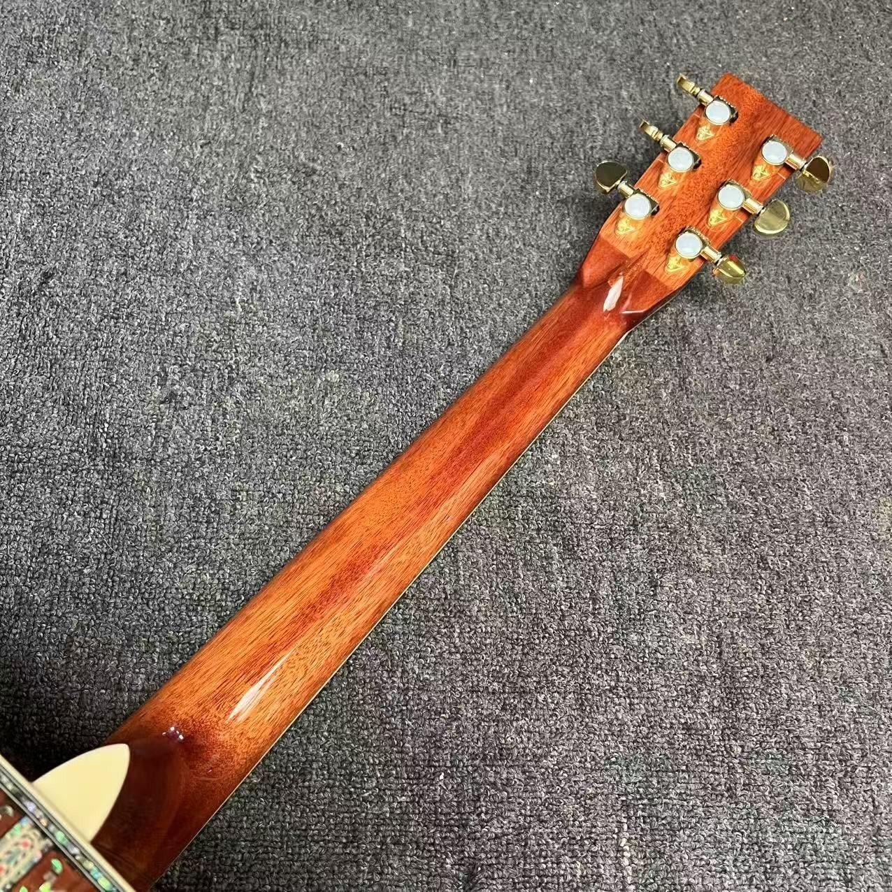 Left Handed D Body Solid Koa Top Acoustic Guitar with KOA Wood Back Side Abalone Binding Life Tree Inlay Deluxe KOA Guitar OEM