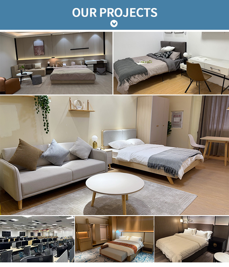 Apartment Room Bedroom Set Wood 5 Star Hotel Bedroom Furniture Set