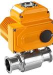 Explosion Proof Stainless Steel Sanitary Valves , Pneumatic Operated Ball Valve