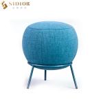 Italian Style Foot Rest Stool Living Room Round Ottoman Stool 42cm Length