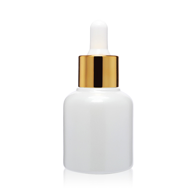 35ml OEM White Skin Care Bottle Glass Container With Dropper