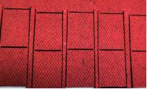 Quality 0.25mm Die Cut Mylar Wood Pulp Cotton Fiber Paper Insulation Red Rigid Shape wholesale