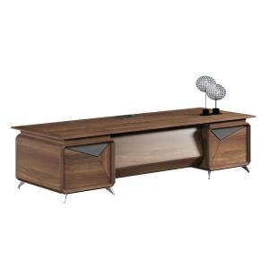 Quality Business Fashion Executive Office Table Light Walnut Solid Wood wholesale