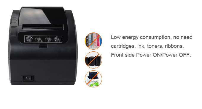 Auto Cutting 80mm Bluetooth POS Receipt Printer DC24V 572dots/Line