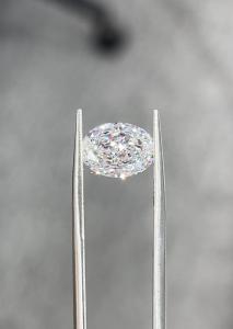 Quality Oval Lab Cultivated Diamonds 3CT CVD No Bow Tie No Treatment Diamond wholesale