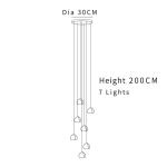 Ceiling Chandelier for Living Room Kitchen Long Staircase morden chandelier