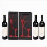 Varnished Hot Stamping Kraft Paper Wine Bags With Handles Beverage Packaging