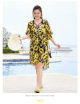 style bikini three-piece swimsuit female blouse sunscreen gather Korean version