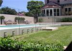 Facial Mounted Frameless Glass Balcony Systems , Stainless Steel Balustrade With