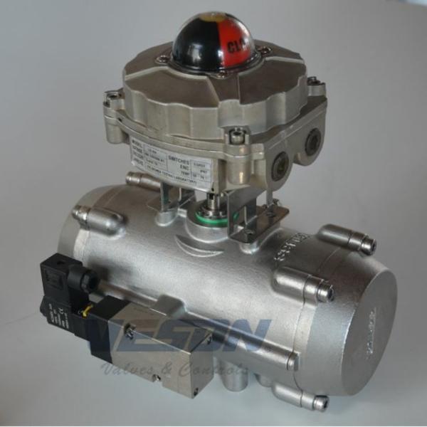 Stainless Steel Spring Return Valve Actuator , Air Operated Actuator 2~8 Bar
