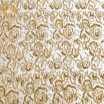 Gold Tulle Embroidered Beaded Heavy Handmade Lace Fabric For Dresses