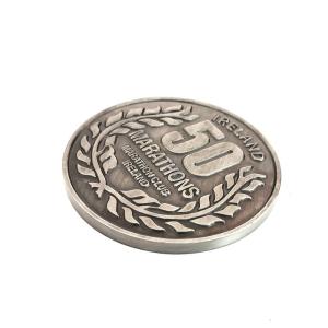 Quality Brushed Antique Silver Coin For Ireland Marathons Club Collectible Display wholesale