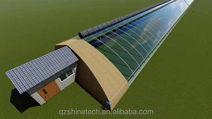 Small Energy Saving Passive Solar Greenhouse with Hot Dip Galvanized Steel Structure