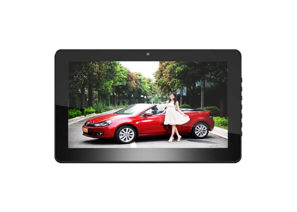 Fast Delivery Clock Flat Glass Screen Shop Advertising Player 15 Inch LCD